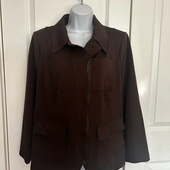 CAbi Academy Utility Blazer with Asymmetrical Zipper - Picture 7 of 8